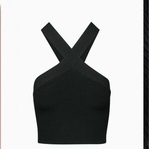 Sculpt Knit Criss Cross Cropped Tank